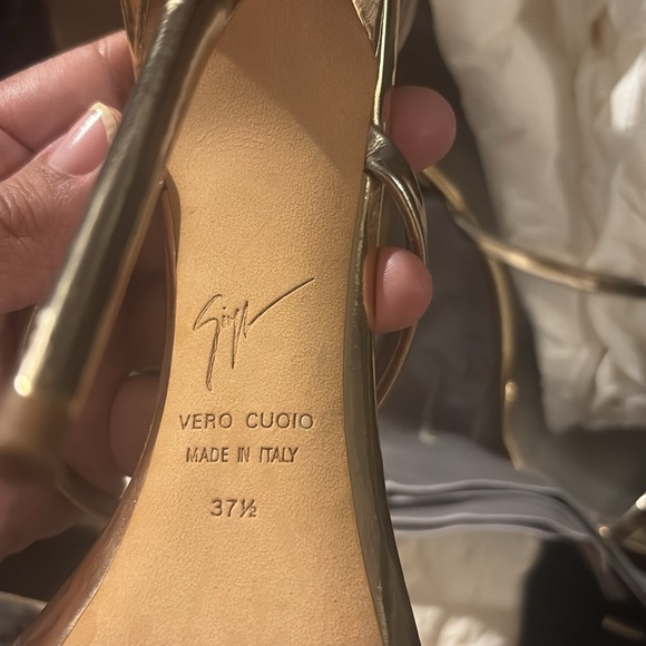 Giuseppe Zanotti Gold Metallic Heels size 37 (7.5 women) - Picture 4 of 10
